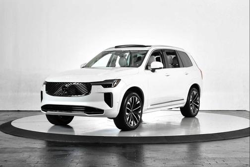 Crystal White Pearl 2026 Volvo XC90 Ultra, B6 AWD Gas (mild hybrid), Gasoline, Bright, 7 Seats