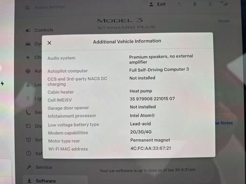 2021 Tesla Model 3 Standard Range Plus