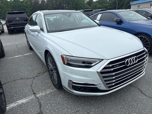 Glacier White Metallic 2021 Audi A8 L 55