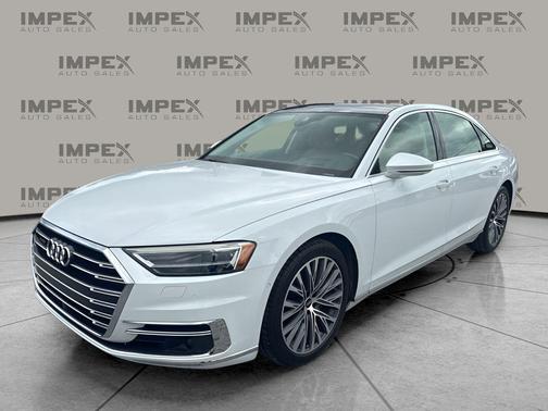 Glacier White Metallic 2021 Audi A8 L 55