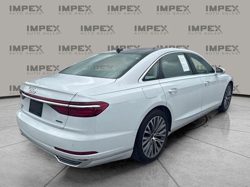 Glacier White Metallic 2021 Audi A8 L 55
