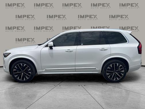 Crystal White Pearl 2026 Volvo XC90 Plus, B6 AWD Gas (mild hybrid), Gasoline, Bright, 7 Seats