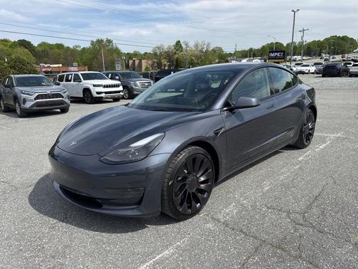 Gray 2023 Tesla Model 3 Performance