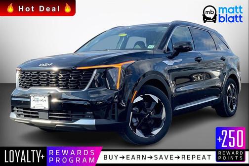 Aurora Black Pearl 2025 Kia Sorento Hybrid EX