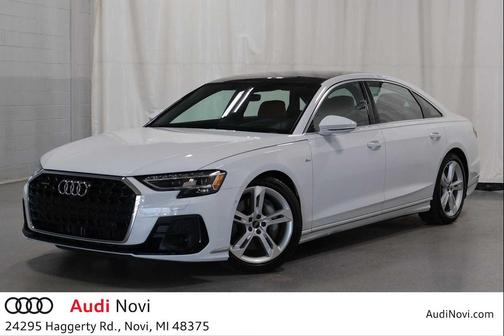Glacier White Metallic 2025 Audi A8 L 55 TFSI quattro Tiptronic