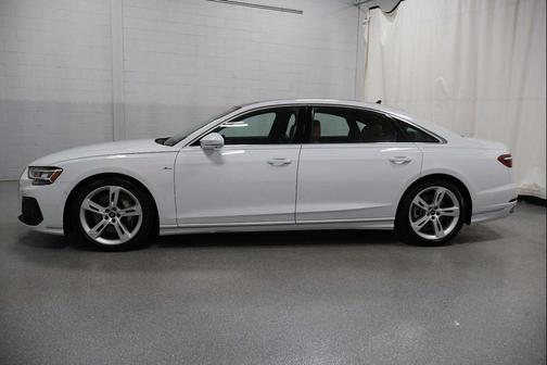 Glacier White Metallic 2025 Audi A8 L 55 TFSI quattro Tiptronic