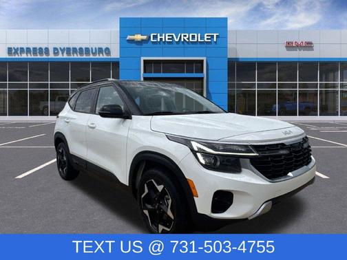 Clear White/Black Roof 2025 Kia Seltos S