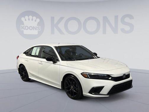 Platinum White Pearl 2024 Honda Civic Sport