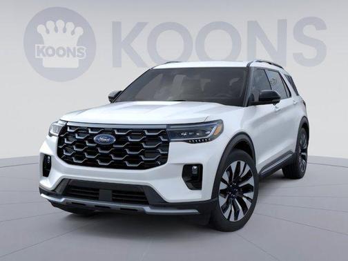 Star White Metallic Tri-Coat 2026 Ford Explorer Platinum