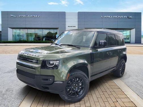 Woolstone Green Metallic 2026 Land Rover Defender P400 X-Dynamic SE