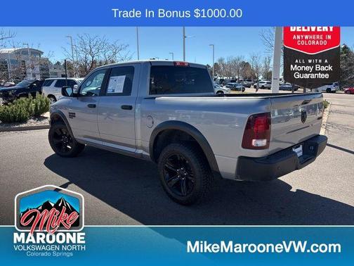 Billet Silver Metallic Clearcoat 2024 RAM 1500 Classic Warlock Crew Cab 4x4 5'7' Box