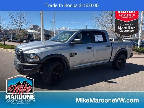 Billet Silver Metallic Clearcoat 2024 RAM 1500 Classic Warlock Crew Cab 4x4 5'7' Box