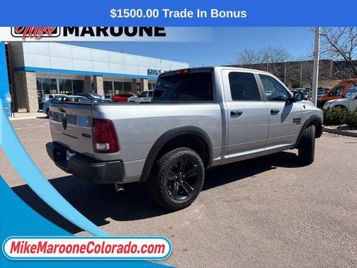 Billet Silver Metallic Clearcoat 2024 RAM 1500 Classic Warlock Crew Cab 4x4 5'7' Box