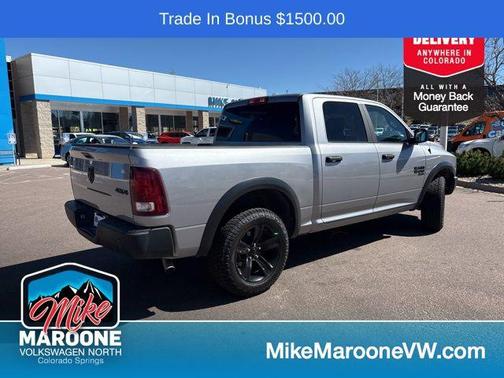 Billet Silver Metallic Clearcoat 2024 RAM 1500 Classic Warlock Crew Cab 4x4 5'7' Box