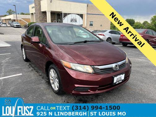 Red 2012 Honda Civic EX