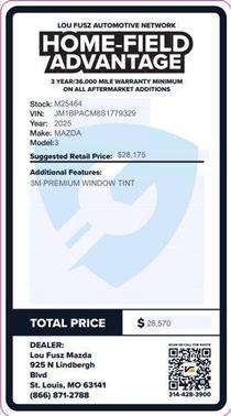 2025 Mazda Mazda3 FWD w/Preferred Package