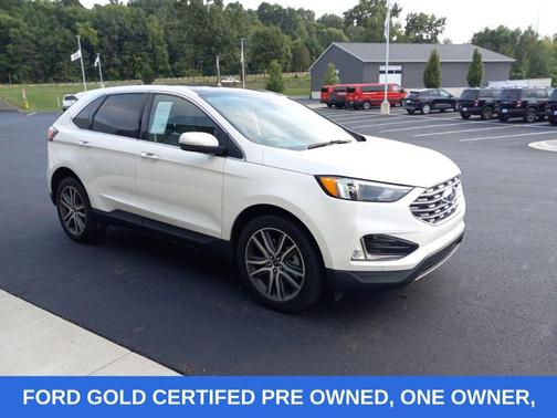 Star White Metallic Tri-Coat 2024 Ford Edge Titanium