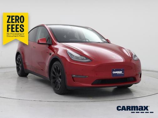 Red 2021 Tesla Model Y Long Range