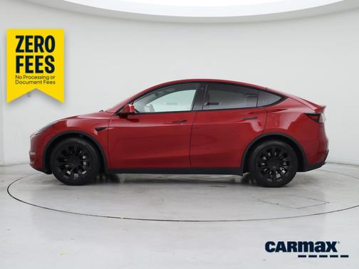 Red 2021 Tesla Model Y Long Range