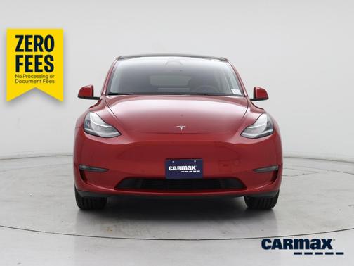 Red 2021 Tesla Model Y Standard Range
