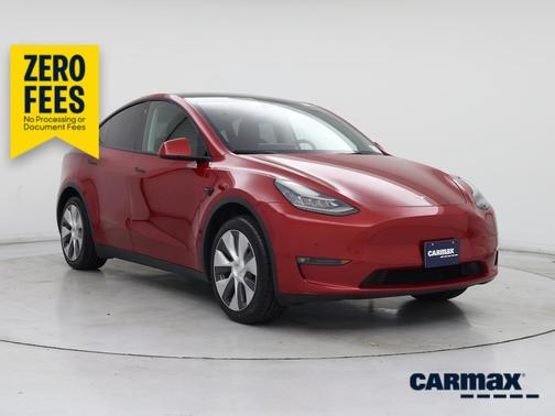 Red 2021 Tesla Model Y Standard Range