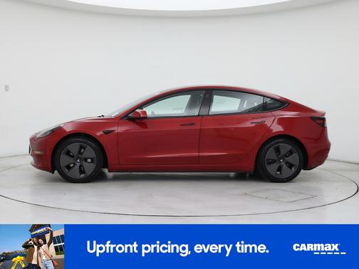 Red 2021 Tesla Model 3 Standard Range Plus