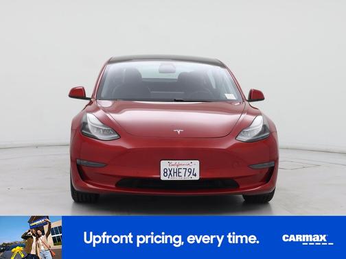 Red 2021 Tesla Model 3 Standard Range Plus