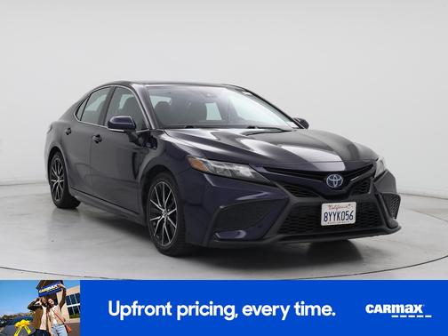 Blue 2022 Toyota Camry Hybrid SE