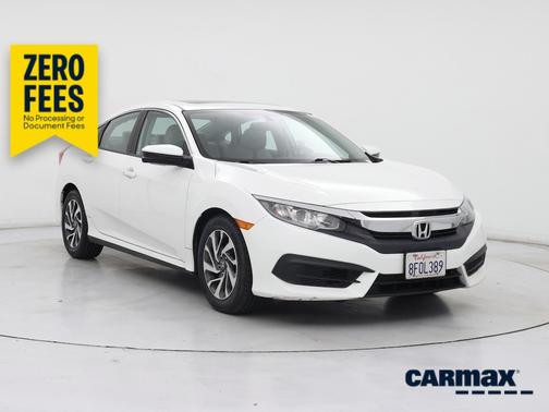 White 2018 Honda Civic EX