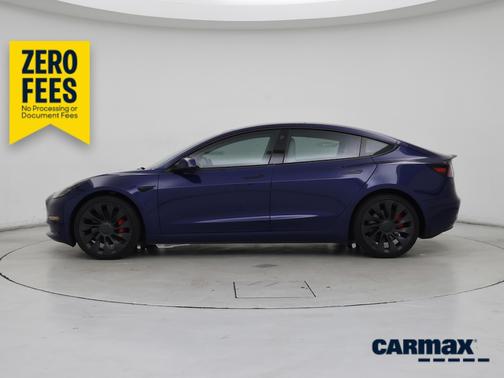 Blue 2022 Tesla Model 3 Performance