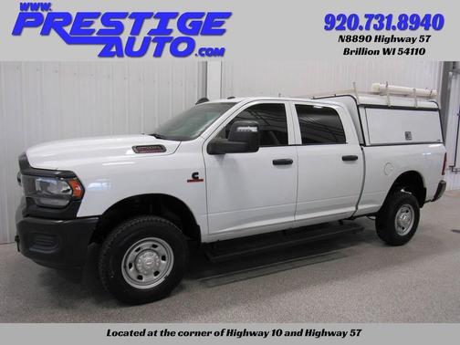 Bright White Clear Coat 2023 RAM 2500 Tradesman Crew Cab 4x4 6'4' Box