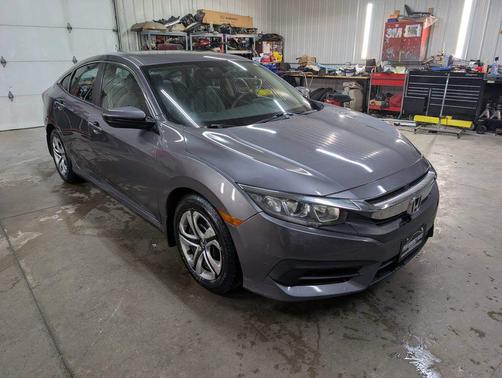 Gray 2017 Honda Civic LX Sedan