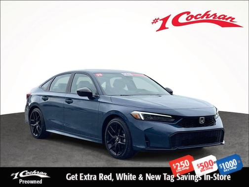 Blue Lagoon Pearl 2025 Honda Civic Hybrid Sport