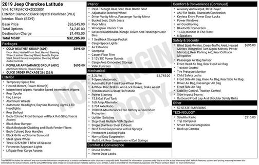 2019 Jeep Cherokee Latitude