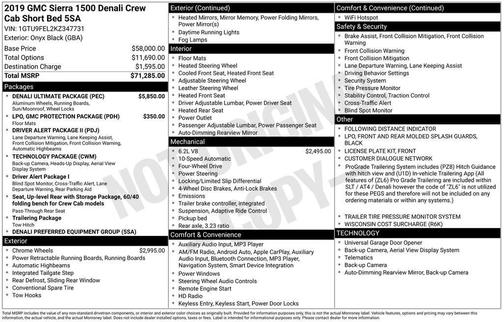 2019 GMC Sierra 1500 Denali