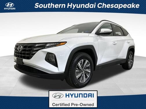 White 2023 Hyundai TUCSON Hybrid Blue