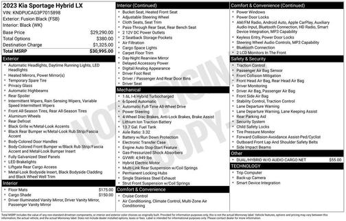 2023 Kia Sportage Hybrid LX