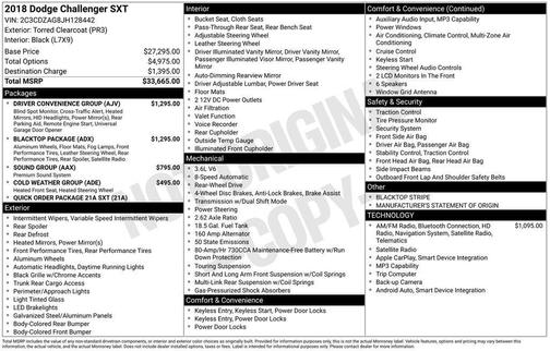 Red 2018 Dodge Challenger SXT