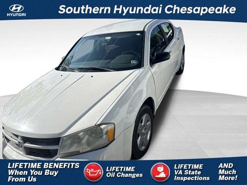 White 2009 Dodge Avenger SE
