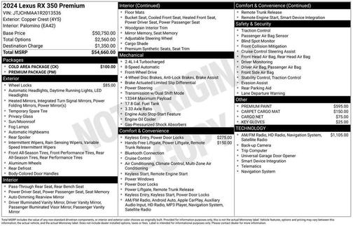 2024 Lexus RX 350 Premium
