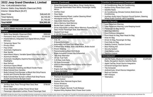 2022 Jeep Grand Cherokee L Limited