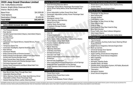 2020 Jeep Grand Cherokee Limited