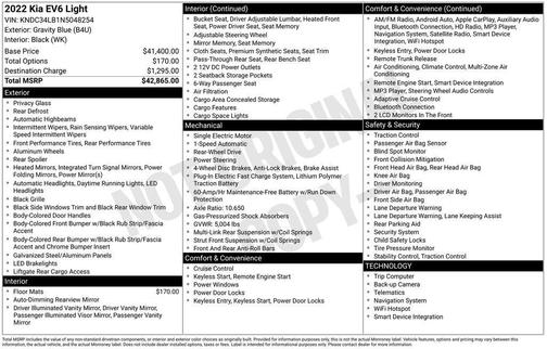 Blue 2022 Kia EV6 Light