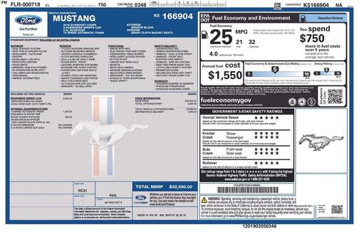 Black 2019 Ford Mustang EcoBoost