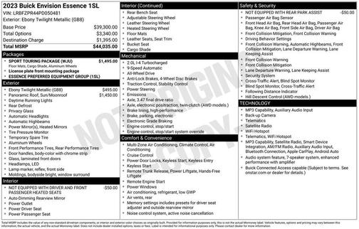 Black 2023 Buick Envision Essence