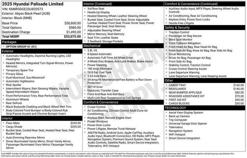2025 Hyundai PALISADE Limited