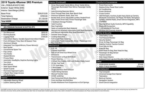 2019 Toyota 4Runner SR5 Premium