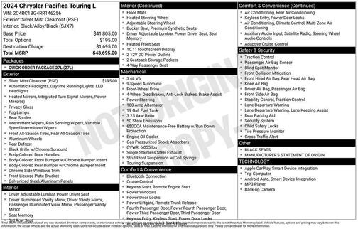 2024 Chrysler Pacifica Touring-L