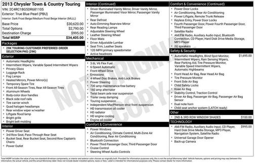2013 Chrysler Town & Country Touring