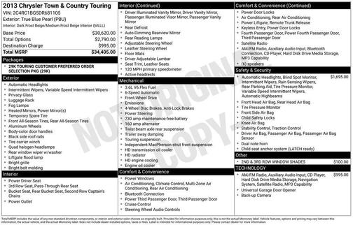 2013 Chrysler Town & Country Touring